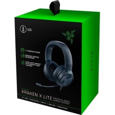 Razer Kraken X Lite Wired Headset - Lightweight Design, Immersive Sound, Sleek Black Finish | 8886419378082